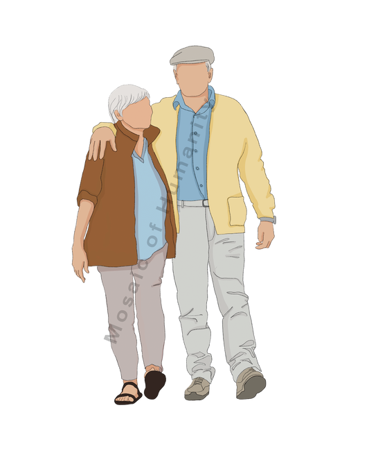 seniors arm in arm