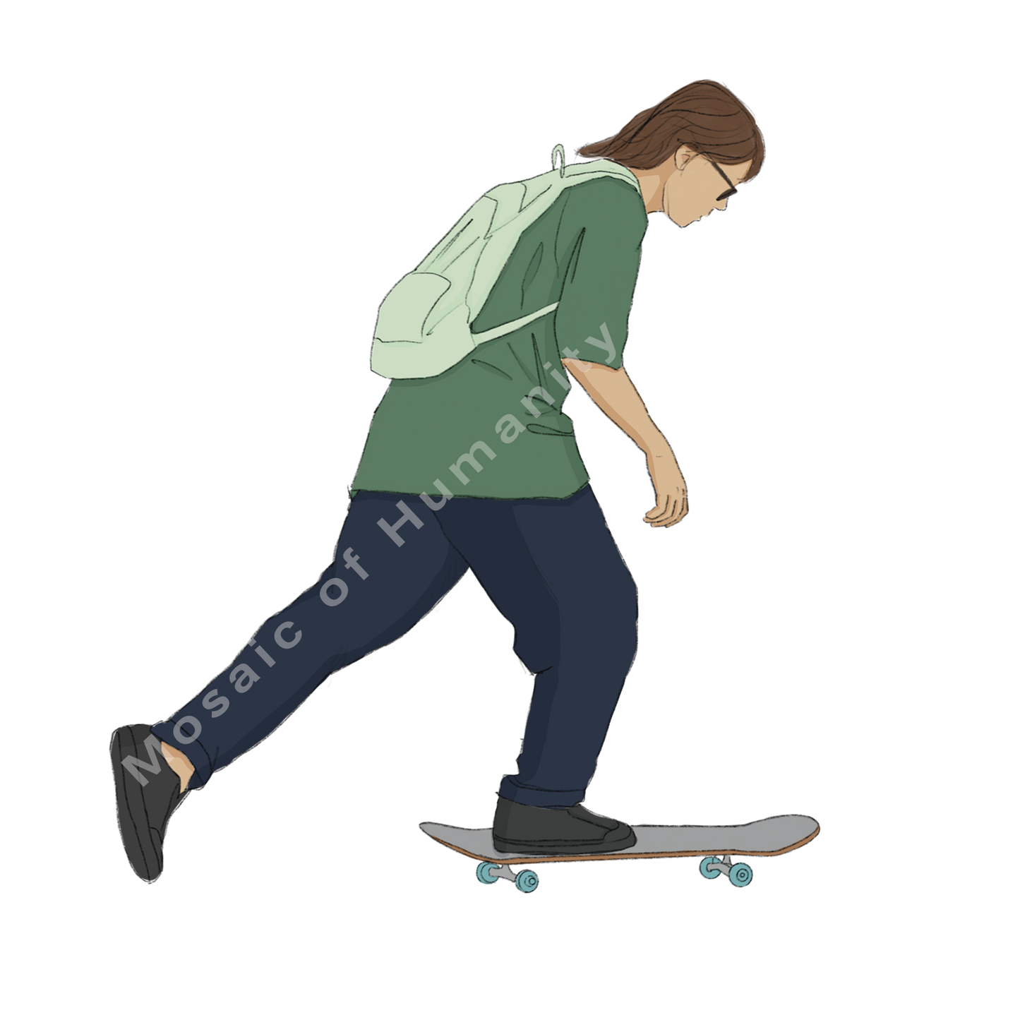 skating teenager
