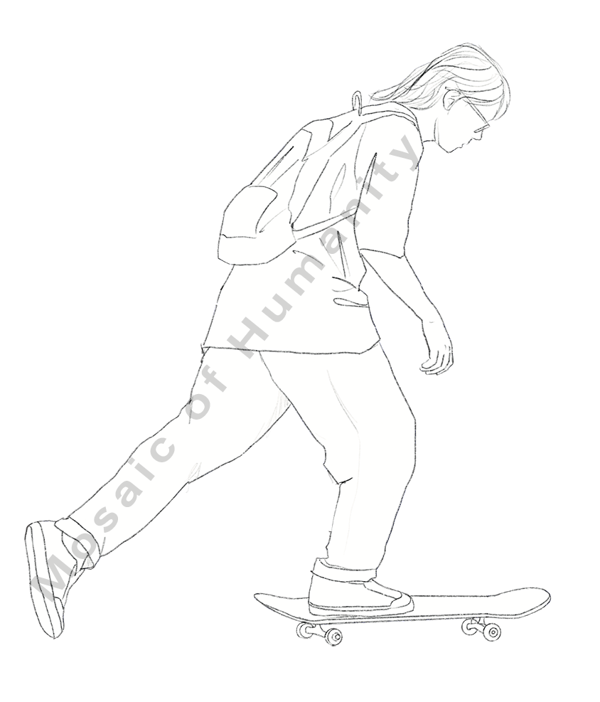 skating teenager