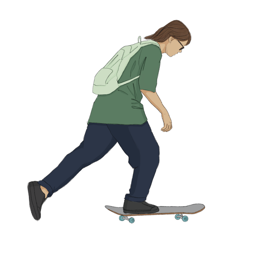 skating teenager