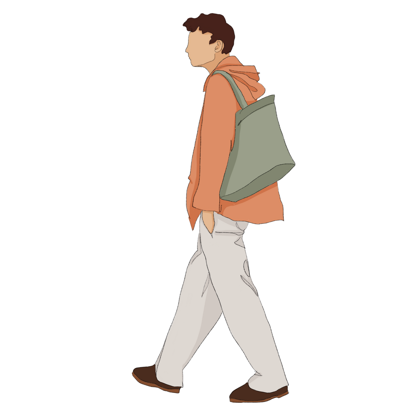 teenager walking