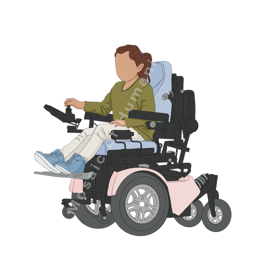 young human with wheelchair