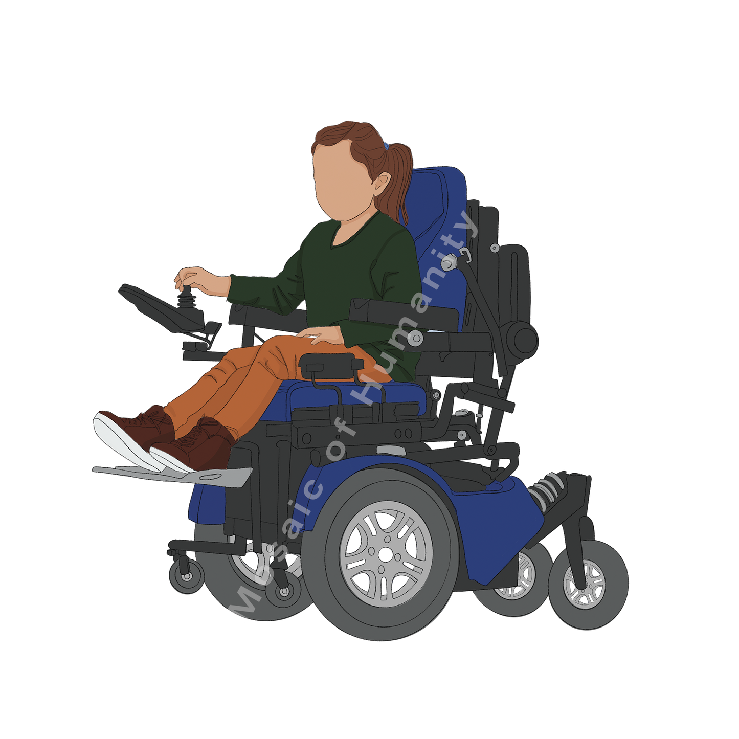 young human with wheelchair