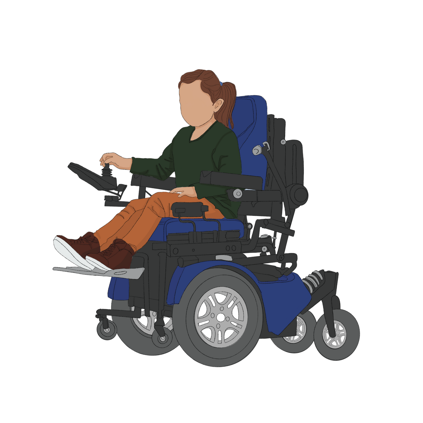 young human with wheelchair